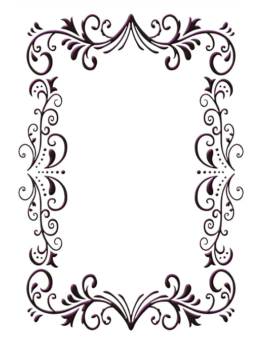 ECSTASY CRAFTS EMBOSSING FOLDER - ELEGANT FRAME