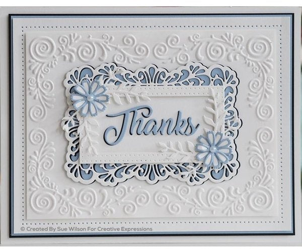 CREATIVE EXPRESSIONS 3D EMBOSSING FOLDER - SWIRLING FRAME