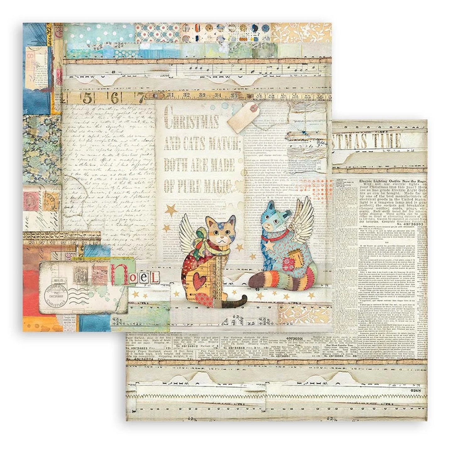 CHRISTMAS PATCHWORK COLLECTION 6" X 6" PAPER PAD BY STAMPERIA