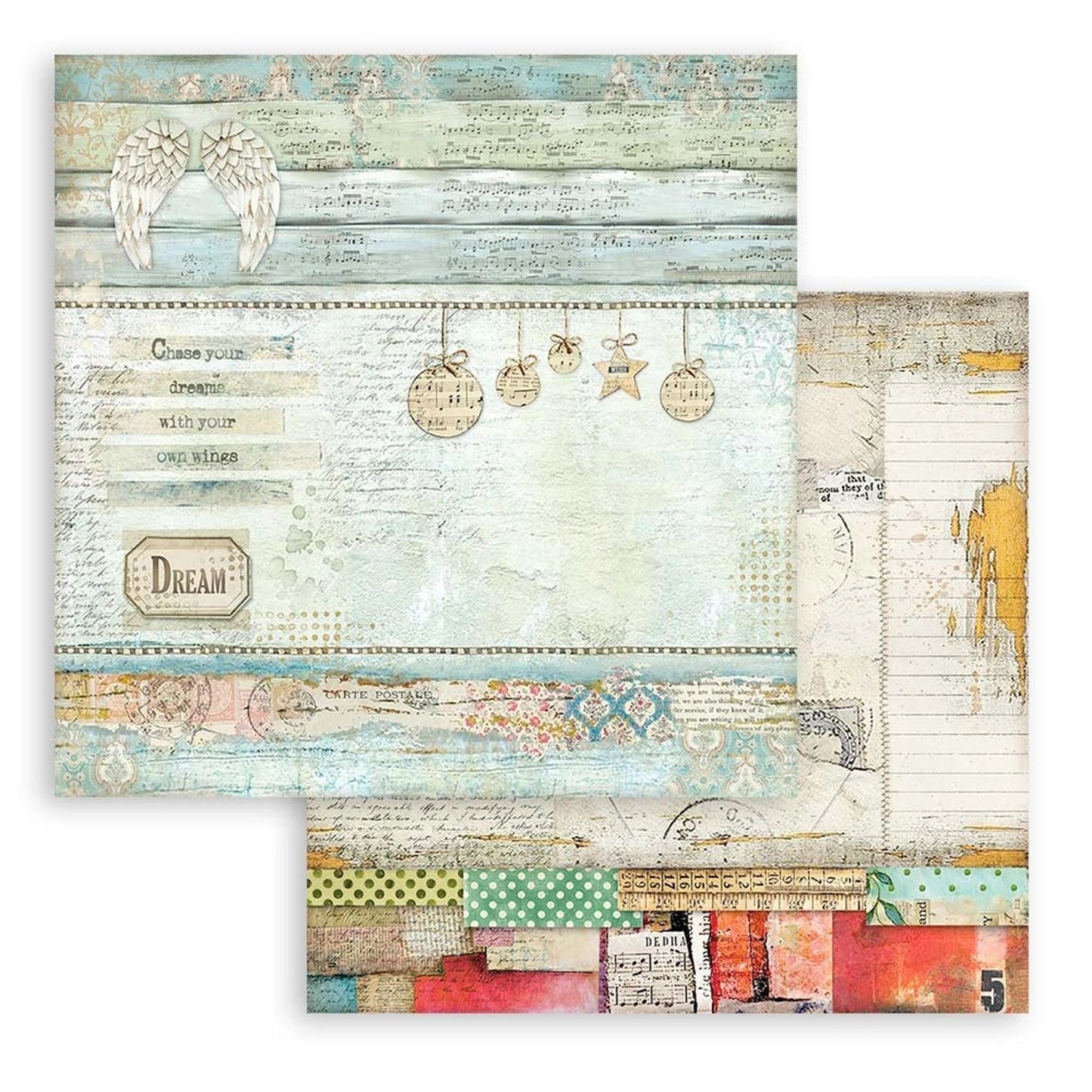 CHRISTMAS PATCHWORK COLLECTION 8" X 8" PAPER PAD BY STAMPERIA