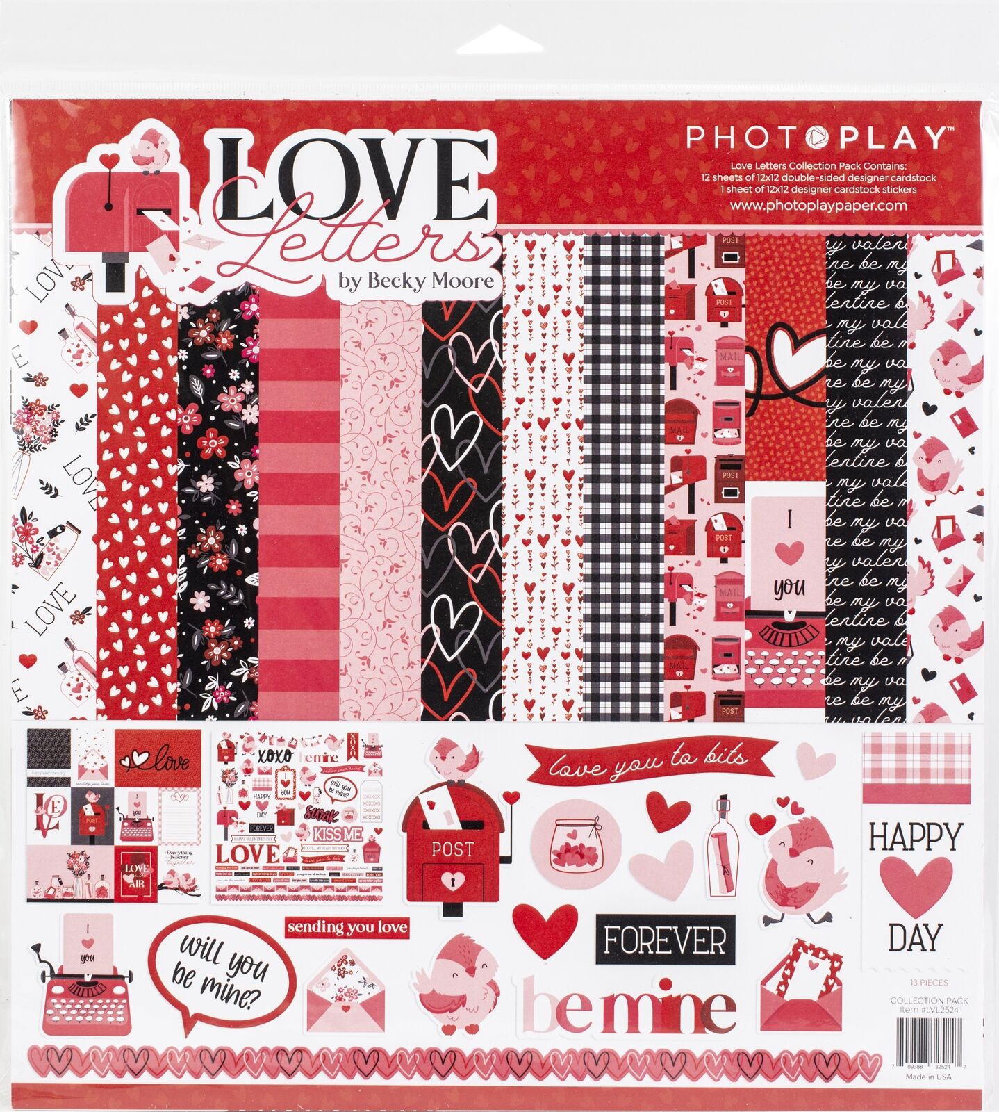 LOVE LETTERS 12" X 12" COLLECTION PACK BY PHOTOPLAY