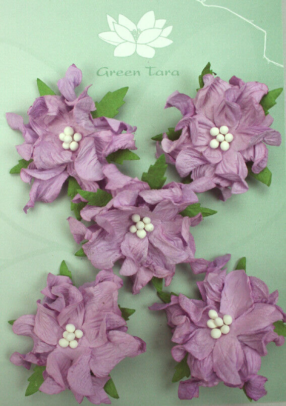 GREEN TARA 5 GARDENIA X 6CM FLOWER PACK - LAVENDER